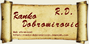 Ranko Dobromirović vizit kartica